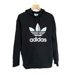 Adidas Originals Trefoil Black Hoodie Sweatshirt, Men’s Size Medium